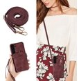 thumbnail image 2 of Wine Red Zipper Wallet Case for Samsung Galaxy S23 Plus 5G with Crossbody Lanyard,Large Capacity Purse Cover with Wrist Strap for Women and Men,PU Leather Handbag Phone Cover with Card Holder, 2 of 8