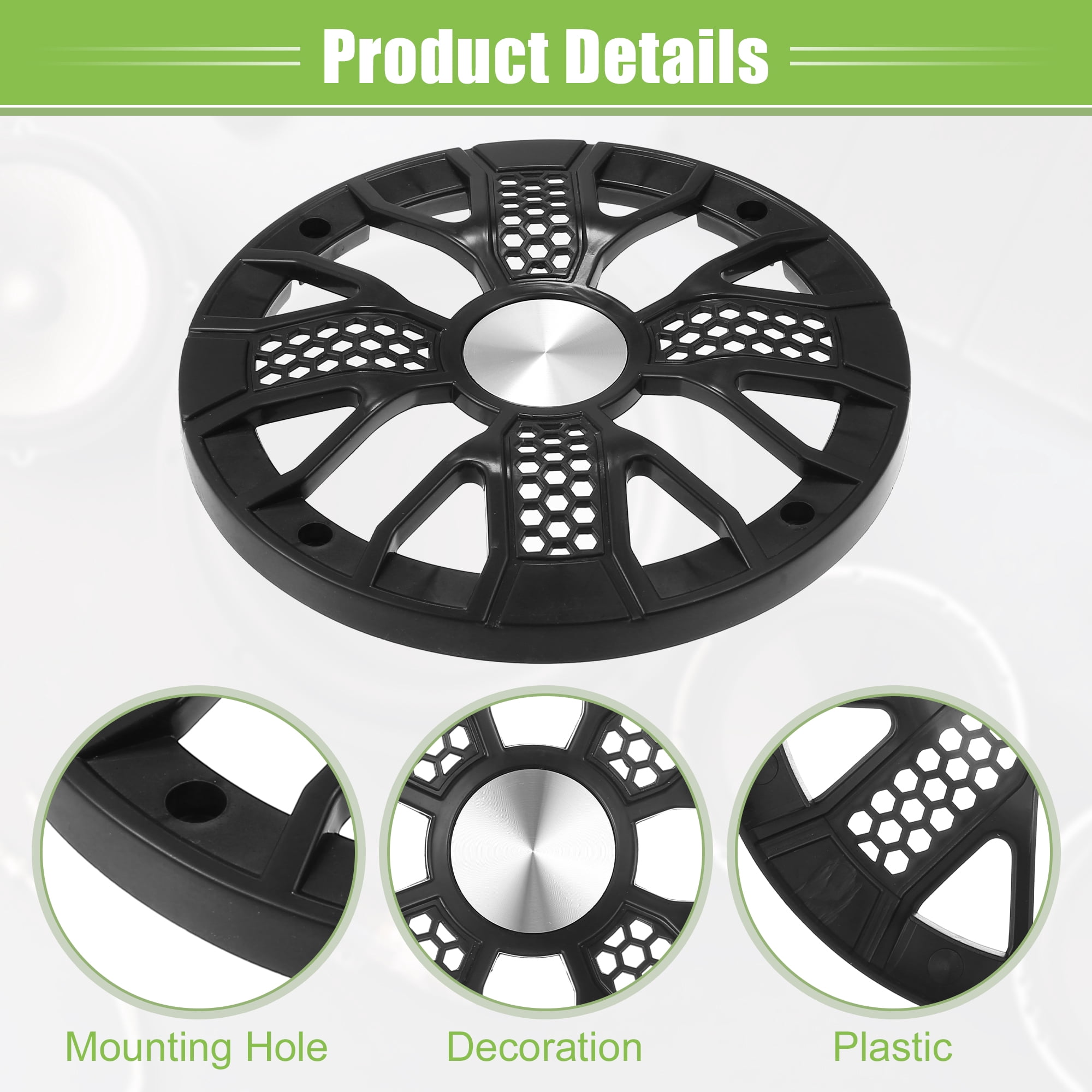 Unique Bargains Universal Car Speaker Grills Cover with Mounting Screws ABS 6"