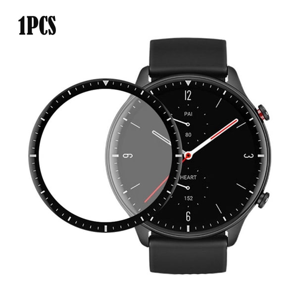 Protector de pantalla Amazfit GTR 2 | Película de fibra de vidrio suave | PMMA + PC anti-rotura | Claridad HD | Resistente a las huellas dactilares | Ajuste preciso | Protección contra arañazos