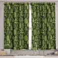 thumbnail image 2 of Ambesonne Sage Valance & Curtain, Patterned Green Leaves, 55"x45", Apple Green Dark Green, 2 of 6