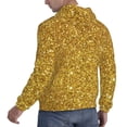 thumbnail image 6 of Honeii Gold Glitter Pattern Mens Hoodies Men's Loose Sleeve Sweatshirt,Pullover Hooded Sweatshirt for Men,Essentials Hoodie-Small, 6 of 7