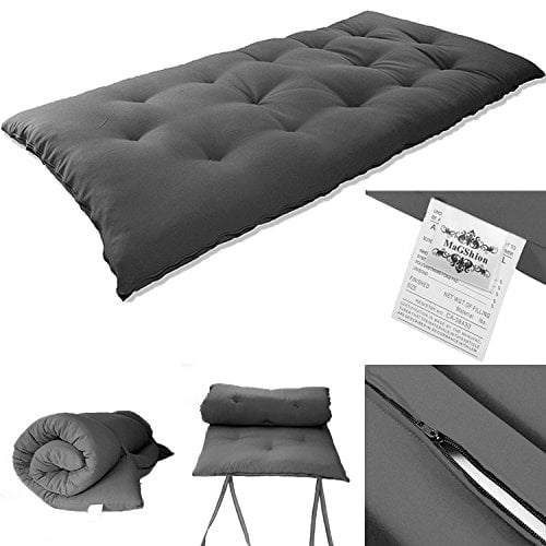 Sleepover Cotton Pads 3x60x80 Gray Queen Size Floor Rolling Futon Mattresses 
