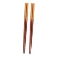 thumbnail image 2 of 2 Pares Palillos de Madera Reutilizables Palillos Japoneses para Sushi Y Fideos Diseño de Sándalo Cómodo para Comer en Casa Y Regalo 22.5cm Adecuados Estilo A, 2 of 10