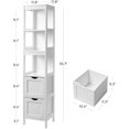 thumbnail image 7 of Kanstar 53" Bathroom Tall Cabinet, Linen Tower, Floor Storage Cupboard, with 2 Drawers and 3 Open Shelves, 7 of 7