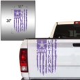 thumbnail image 2 of Veteran Army Retired Distressed American USA US Flag Truck Tailgate Vinyl Decal Compatible with most Pickup Trucks - U.S. Army Sticker USAF USMC US Navy Decal (11" x 20", Lavender), 2 of 8