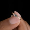 thumbnail image 5 of Oval Cut ring Teal Blue stone or Clear CZ Stone Dainty Stacking Promise Women 14K Gold Vermeil over Sterling Silver, 5 of 5