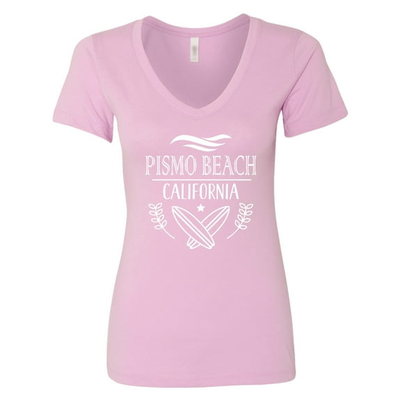 Inktastic Pismo Beach California Trip Surfing Women's V-Neck T-Shirt