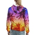 thumbnail image 7 of Kdxio Palm Trees at Sunset Print Womens Oversized Hoodies Sweatshirts Hooded Pullover Tops Sweaters Casual-Small, 7 of 7