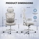 thumbnail image 3 of Yeshouse Silla de oficina ergonómica de malla con respaldo alto, lumbar ajustable, reposabrazos 3D, reposacabezas y reclinación, silla de escritorio giratoria y transpirable, 3 of 8