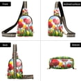 thumbnail image 3 of ALAZA Summer Tulip Flower-a5 Sling Bag for Women Men Waterproof Crossbody Chest Bags, 3 of 7