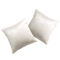 thumbnail image 1 of Deconovo Designer Series Jacquard Cushion Cover for Sala de estar Floral Pattern Fundas de cojines Juego de 2, White Alyssum, 16x16 Inch, 1 of 7