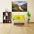 thumbnail image 2 of River Mountains Fall Clouds Tree Canvas Wall Art Colorful Autumn Framed Painting For Livingroom Office Bedroom Wall Decor Ready to Hang, 2 of 6