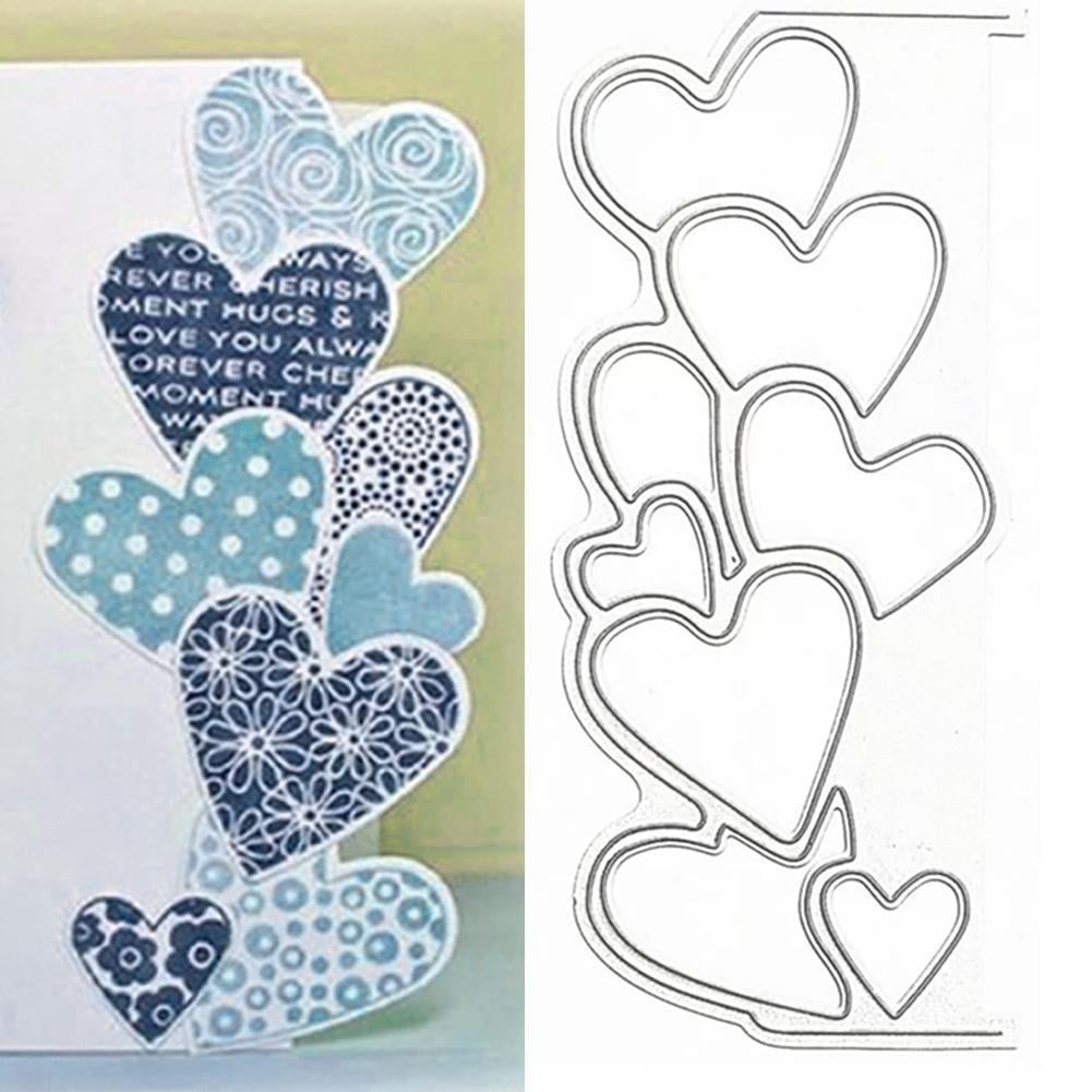 Metal Cutting Dies with Strip Heart Die Cuts for Card Making – Inlovearts