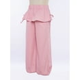 thumbnail image 4 of TSSOE Girls' Leggings Bowknot Wide-Leg Pants Outdoor Trousers Loose Bottoms School Uniforms 5-14 Years Pink 10-11, 4 of 7