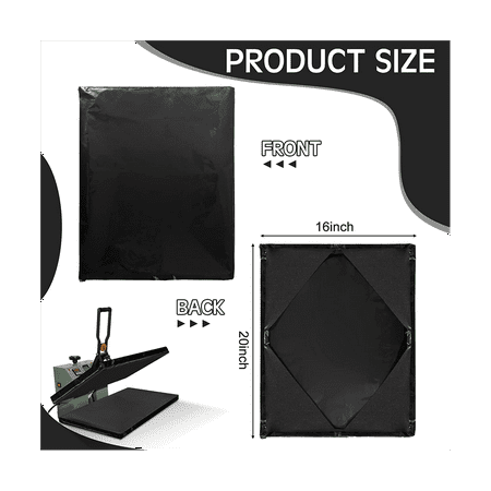 

Heat Press Platen Wrap Cover Heat Press Heating Plate Protective Cover High Temperature Anti-Stick (2Pcs 15In X15In)
