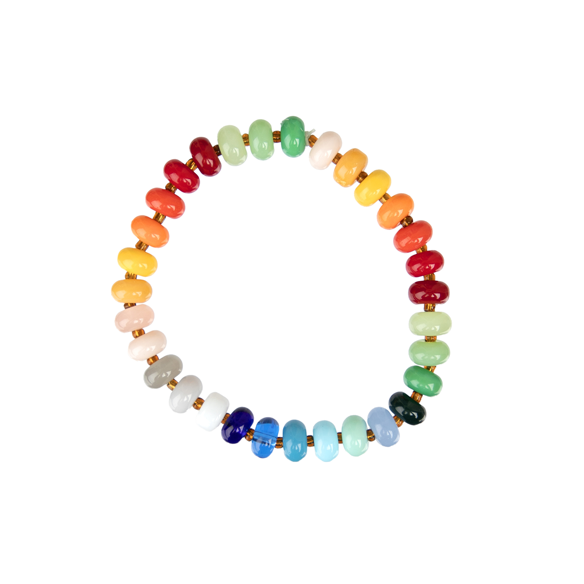Cousin DIY Rainbow Bead Mix for Jewelry Making, 460 Colorful Beads, Elastic String, Storage Box, Ideal for All Ages
