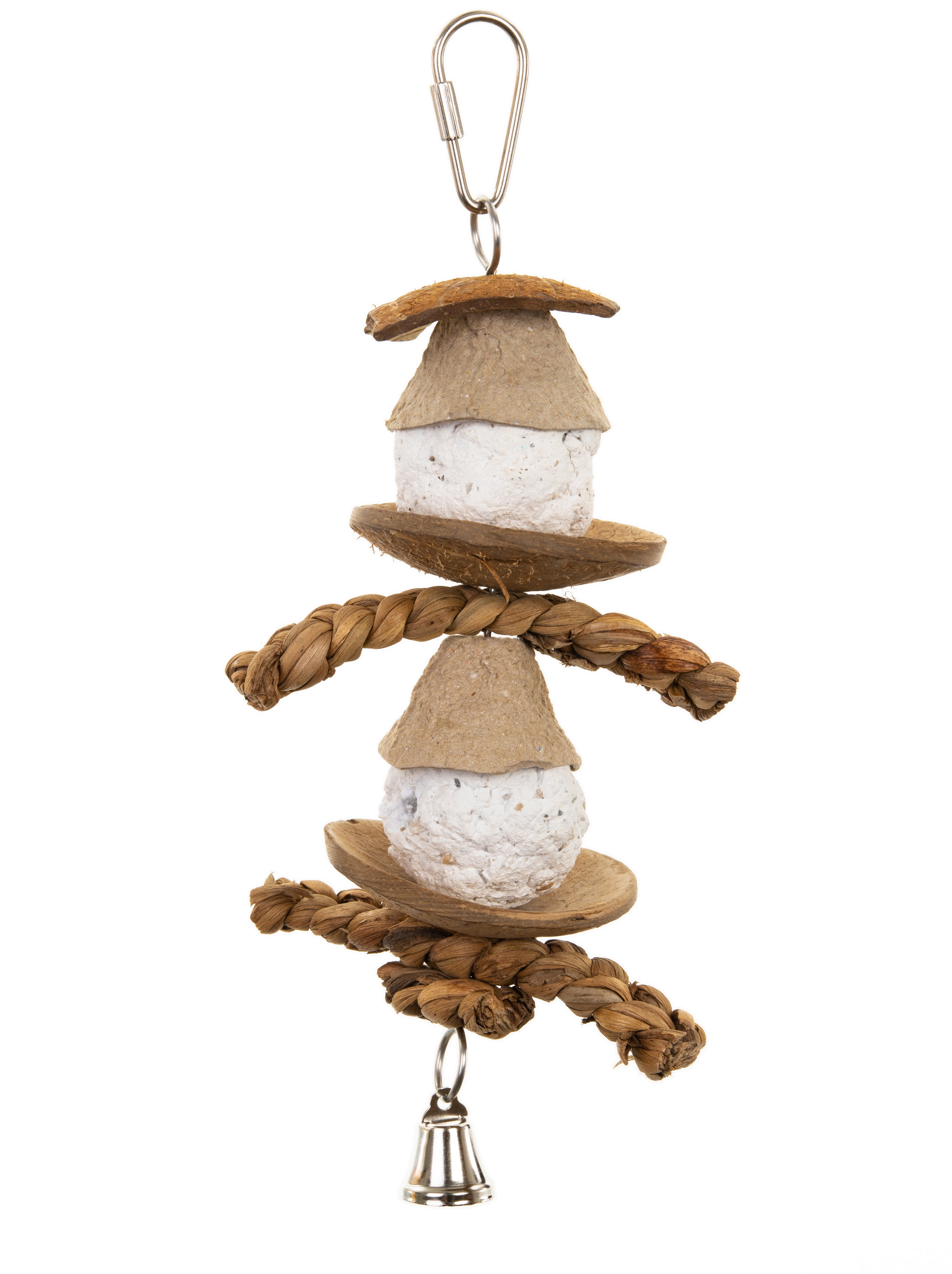 Prevue Pet Products Naturals Clown Bird Toy with Rope and Paper