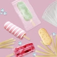 thumbnail image 5 of Triani 100Pcs Ice Lolly Sticks and 200Pcs Plastic Bags Set Clear Self-adhesive Plastic Bags and Ice Lolly Sticks for DIY Making Ice Cream Supply, 5 of 7