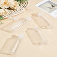 thumbnail image 1 of Column PET Flip Top Cap Bottles with PVC Waterproof Blank Label Stickers and Plastic Funnel Hopper Clear 3.9x12.2cm, 1 of 3