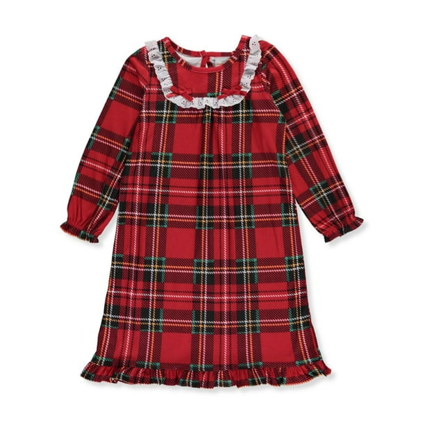 Peas & Carrots Weatherproof Girls' Flannel Plaid Nightgown (Toddler