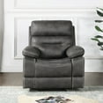 thumbnail image 2 of Steve Silver Micro-suede Rudger Manual Recliner, Gray, 2 of 7