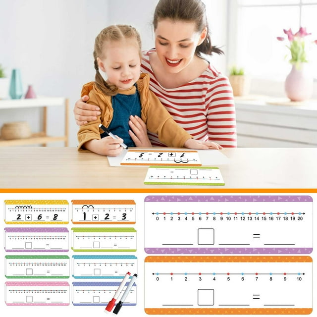 Jiaeri Number Line Board Math Manipulatives for Kids, Addition Subtraction Learning Tools, Classroom Homeschool Supplies, Student Math Games Educational Activities