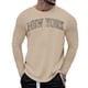 thumbnail image 1 of Camiseta informal de manga larga y cuello redondo con estampado de letras para hombre - Mezcla de poliéster suave, cuello redondo, versátil para fiestas/ocio - Tallas M-XXXL, 1 of 5