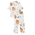 thumbnail image 4 of Mgmyaa Pajama Set for Women Two Piece Nightwear Short Sleeve Button Down Sleepwear Comfort Fit Elastic Waist Pants with Pockets, 4 of 4