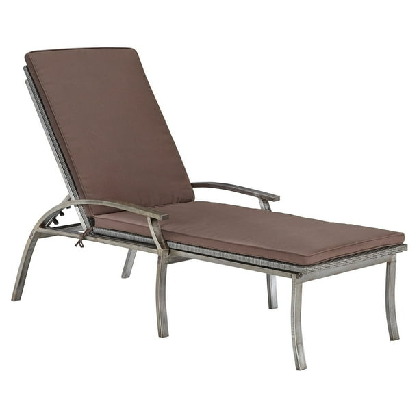 Home Styles Urban Outdoor Chaise Lounge Chair, Aged Metal