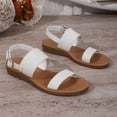 thumbnail image 4 of Bkhluea Women Double Strap Slingback Wedge Sandals Adjustable Buckle Comfortable Footwear For Beach Travel Daily Casual Outdoor Activities, 4 of 7