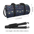thumbnail image 4 of YFYANG Large Capacity Canvas Gym Bag for Men and Women, Blue Vintage Print Texture Round Portable Travel Bags for Sports Fitness, 4 of 8