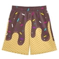 thumbnail image 2 of Ice Cream Shorts Boys Summer Cute Preppy Ice Cream Drip Baseball Shorts Casual Elastic Waist Short-Pants with Pockets 2-14 Y, 2026 New Limit time off, 2 of 4