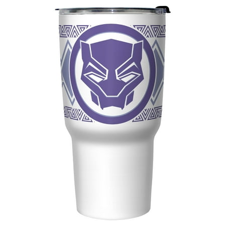 

Black Panther: Wakanda Forever Purple Logo Stainless Steel Tumbler w/Lid White 27 oz.