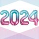 thumbnail image 1 of Globo LHOAVWE, 40 pulgadas, número 2024, degradado, rosa y azul, 1 of 1