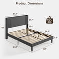 thumbnail image 2 of 5-Piece Black Bedroom Set: Queen Bed with Charging Hub, RGB Lights, 2 Nightstands and 2 Drawer Dressers, 2 of 28