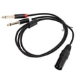 thumbnail image 2 of Cable de Doble Ts A XLR de 1/4 Pulgadas, Cable de Micrófono de Enchufe Dorado de Transferencia de Sonido de Alambre de Doble Kindaje de Doble Wateje para Amplificador, 2 of 7