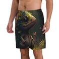 thumbnail image 2 of KLL Cute Leaf Animal Men's Casual Summer Beach Shorts Hawaiian Shorts with Pockets-X-Large, 2 of 5