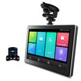 thumbnail image 1 of Zootealy 7-Inch Dual Lens Car DVR with Suction Cup Mount - High Definition Dash Cam System with Rearview Mirror, Wide-Angle Recording - No Battery or Plug Included, 1 of 7