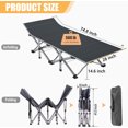 thumbnail image 4 of SUGIFT 2 Pack Portable Camping Cot for Adults Folding Bed with Mattress 75" x28", 4 of 7
