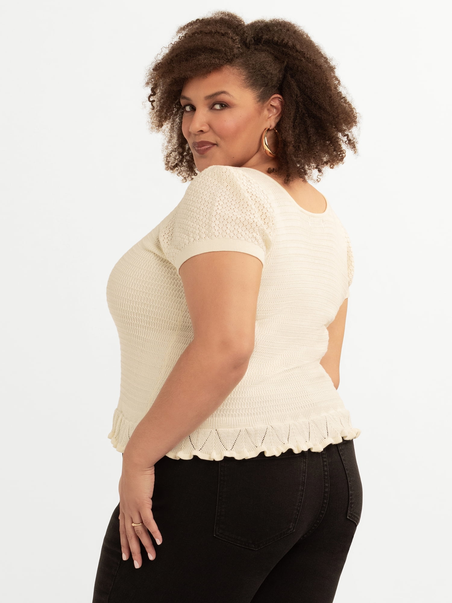 Jessica Simpson Women's Plus Ruthie Sweater Top, Sizes 0X-4X