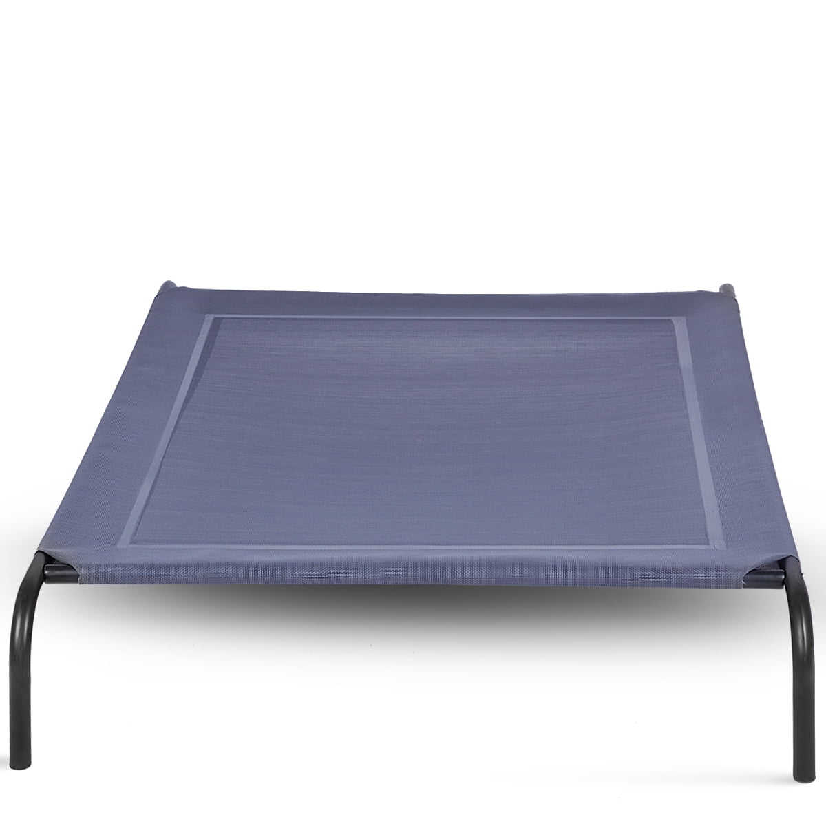 Gymax Large Dog Cat Bed Elevated Pet Cot Indoor Outdoor Camping Steel Frame Mat -XL