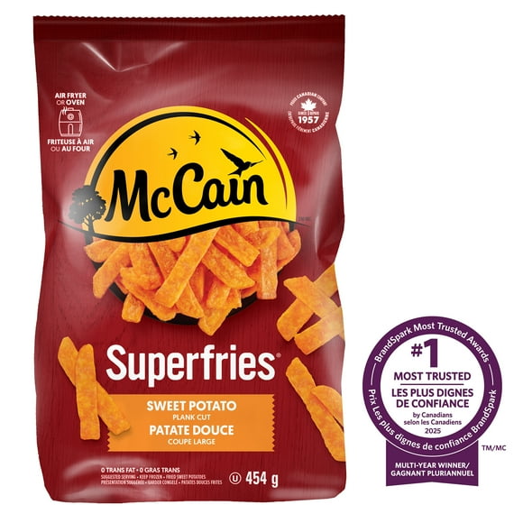 McCain® Superfries® Sweet Potato Plank Cut Fries, 454g