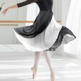thumbnail image 7 of Hzzsbu Ballet Wrap Skirt For Women Adult Double Layer Chiffon Dance Practice Skirt With Tie Waist Midi Length, 7 of 7