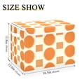 thumbnail image 5 of Yayeee Collapsible Cube Storage Bin with Lid Fabric Closet Decorative Basket with Handles, Orange Geometric Pattern, 5 of 7