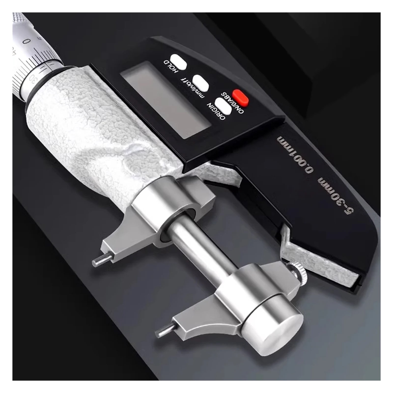 Electronic Outside Micrometer Carbide Tip Measure Tools Caliper Gauge 0-25mm Digital Micromaster Micrometer ,Easy to Operate