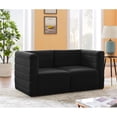 thumbnail image 3 of Meridian Furniture Quincy Black Velvet Modular Sofa, 3 of 27