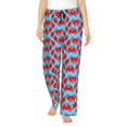 thumbnail image 1 of Fotbe Cartoon Crabs Pantalones de Pijama para Mujer, Pantalones de Dormir, Pantalones Pj con Cordón y Bolsillos-Medium, 1 of 6