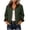 Green-03, variant on Perfectbot Women's Short Barn Jacket, Button Down Corduroy Collar Rolled Cuff Coat with Pockets