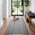 thumbnail image 2 of SIXHOME 2'x6' Runner Indoor Door Mat Welcome Mat Non Slip Woven Texture Low Profile Dirt Traper Entryway Runner Rug for Inside Entry Garage Kitchen Hallway Patio Gray, 2 of 9