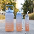 thumbnail image 4 of 3 botellas para beber, vasos reutilizables, botella de agua fría para exteriores (azul) Hugtrwg Para Estrenar, 4 of 8